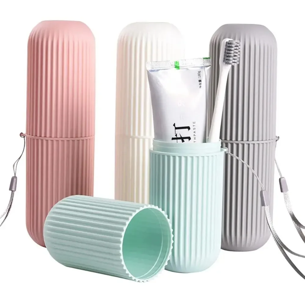 Home Goods Bathroom Storage - 여행용 휴대용 칫솔컵 욕실 치약 홀더