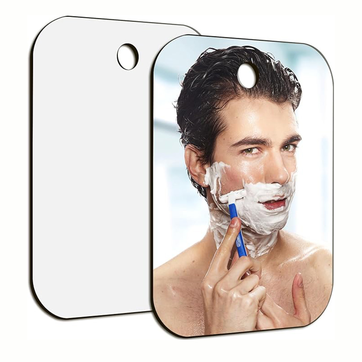Shaving Mirror Suction - 벽걸이형 아크릴 거울, 남성 면도 및
