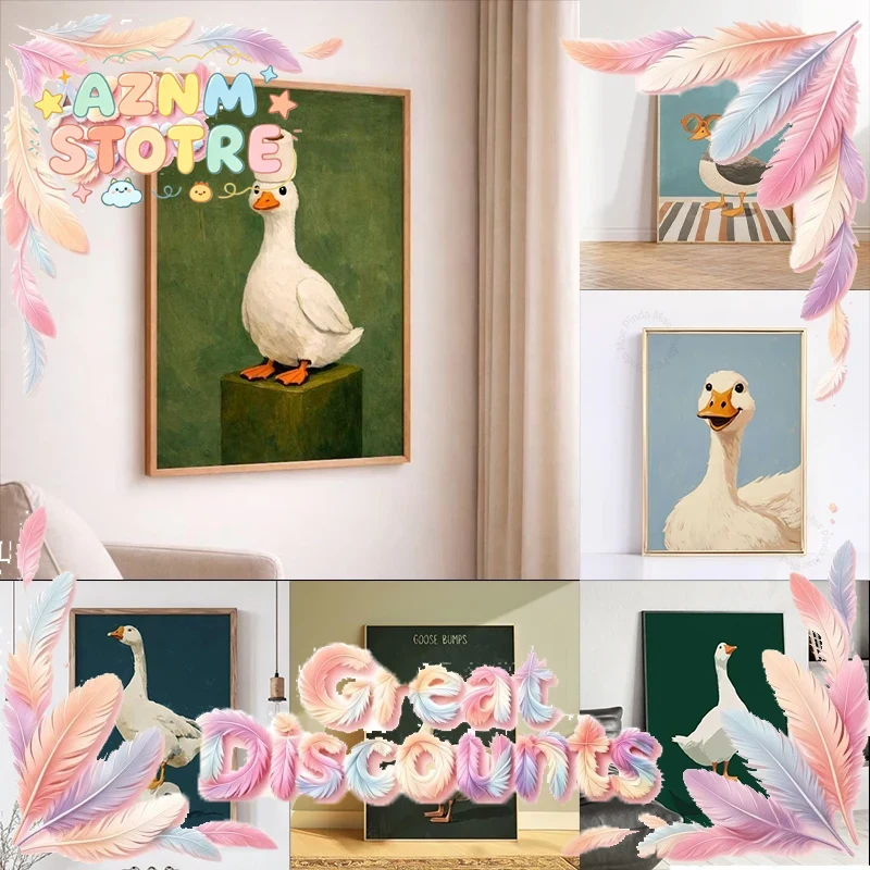 Home Bathroom Decor Ideas - 오리 거위 포스터, 재미있는 욕실 벽