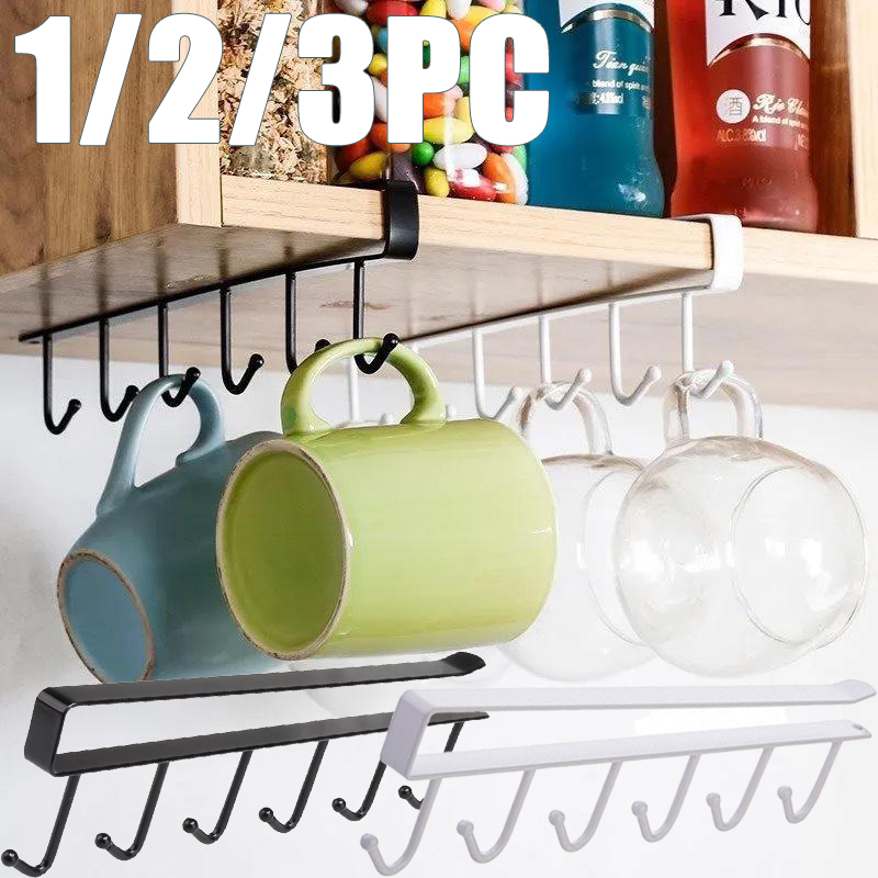 Home Goods Bathroom Storage - 1/2/3개입 6개 후크 주방 캐비닛 수납