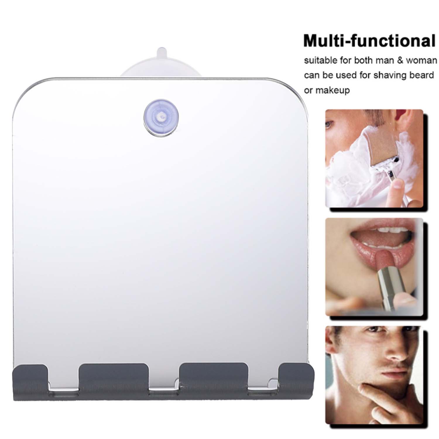 Shaving Mirror Suction - 깨지지 않는 안개 없는 여행 거울,