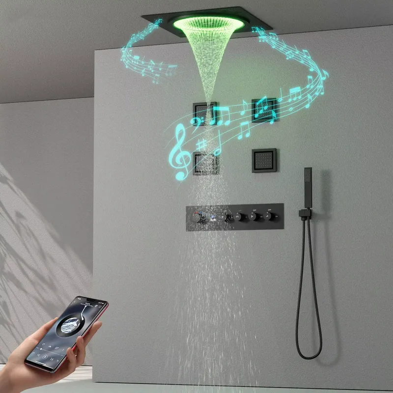 스마트 LED 샤워 세트 욕실 음악 내장형 레인폴 시스 - Home In Bathroom 리뷰 및 가격