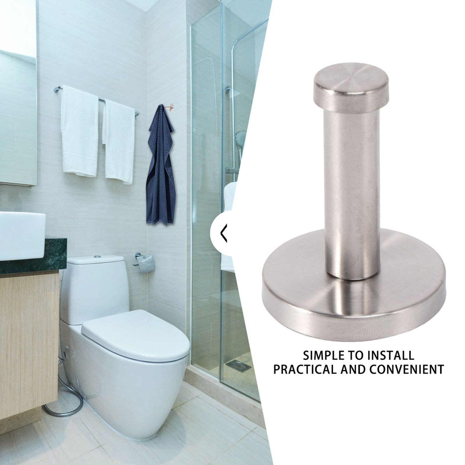6Pcs 금속 후크 스테인레스 스틸 코트 걸이 현대적인 - Home Design Bathroom 리뷰 및 가격