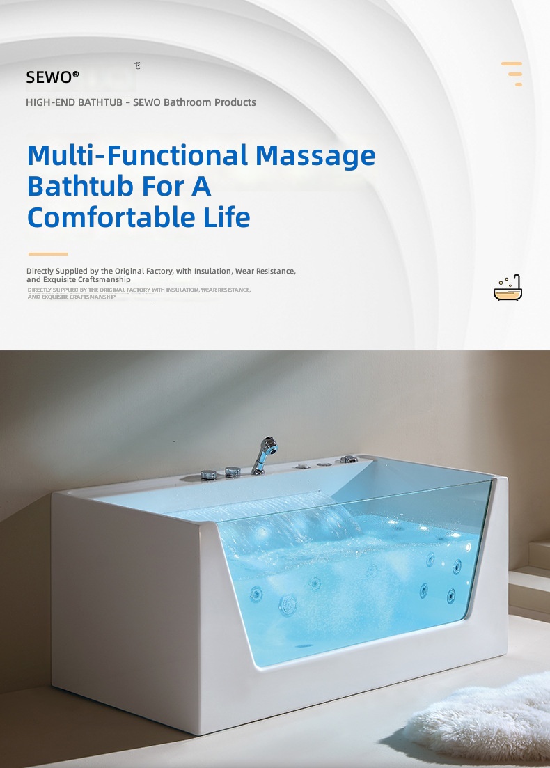 아크릴 마사지 욕조, 스마트 온도조절 스파 욕조, 직사 - Home Bathroom Jacuzzi 리뷰 및 가격