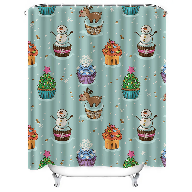 TU 매력적인 크리스마스 샤워 커튼 축제 휴일 장식 가 - Home Bathroom Decor Ideas 리뷰 및 가격