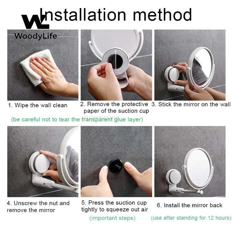 회전식 플라스틱 접이식 진공 흡착식 원형 욕실용품 화장 - Shaving Mirror Suction 리뷰 및 가격
