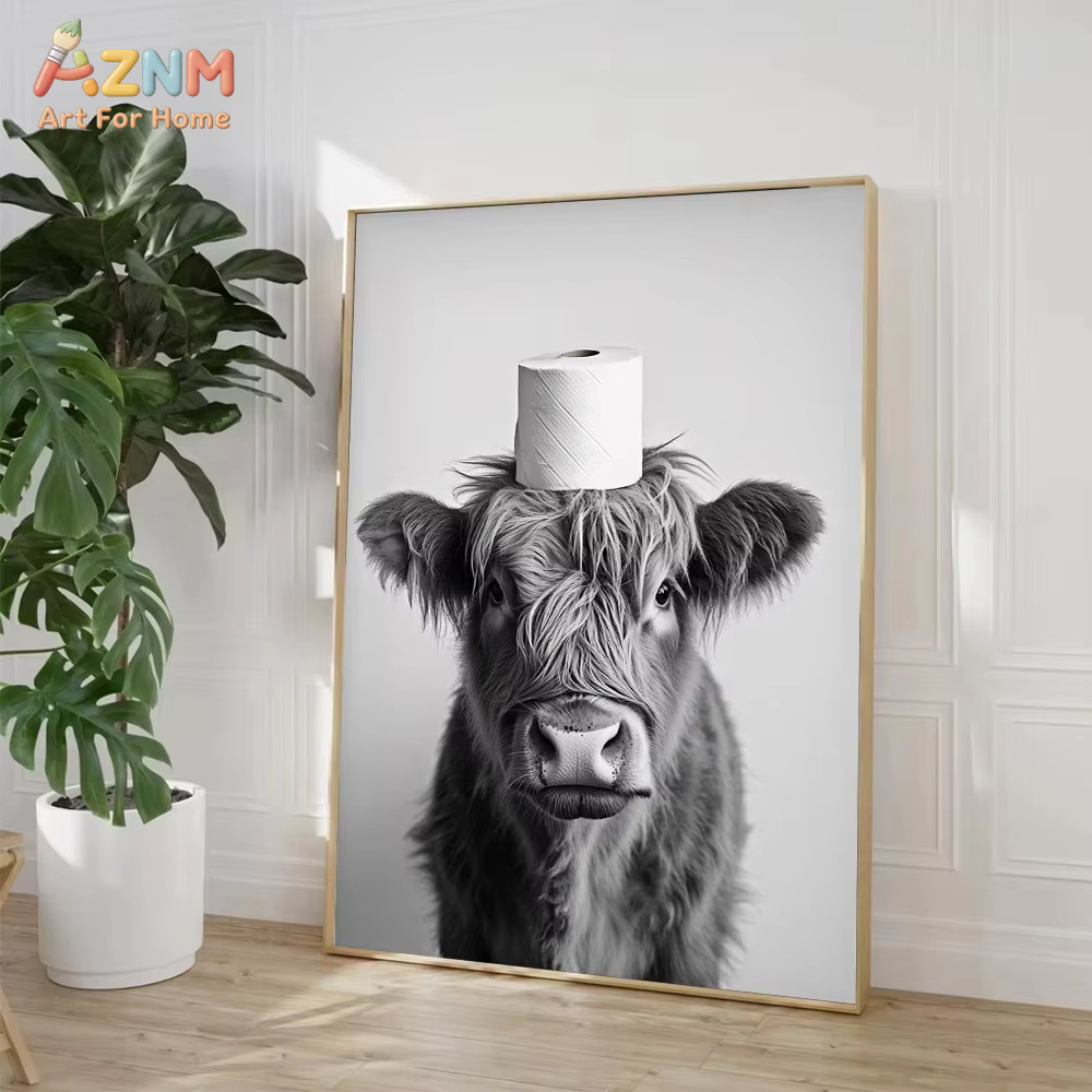 1PC, 하이랜드 카우 오터 고양이 너구리 화장지 포스 - Home Design Bathroom 리뷰 및 가격