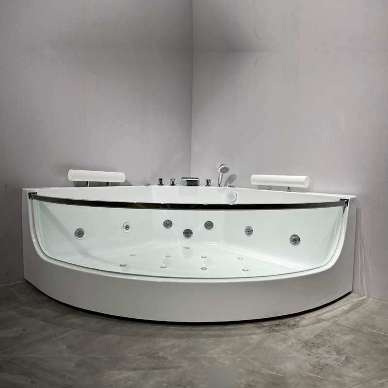 아크릴 서프 마사지 월풀 욕조, 고급 팬형 코너 온수  - Home Bathroom Jacuzzi 리뷰 및 가격
