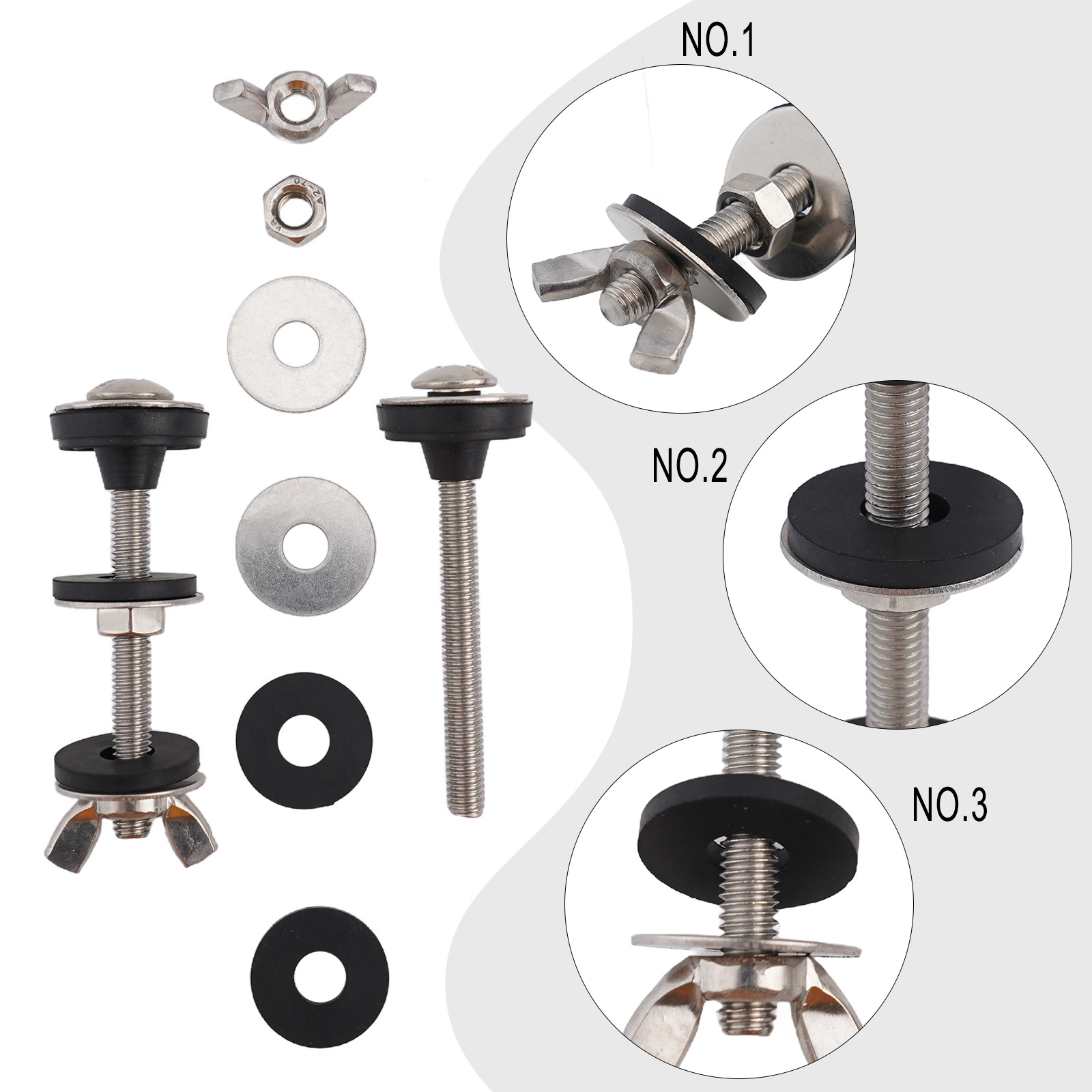 2pcs 화장실 탱크 보울 볼트 키트 시트 분할 와셔  - Tiny Home Bathroom Kit 리뷰 및 가격