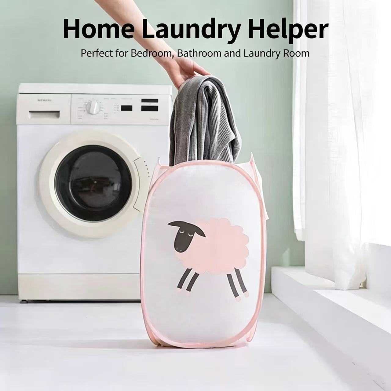 접이식 메쉬 세탁 바구니, 만화 캐릭터 빨랫감 바구니, - Home Goods Bathroom Storage 리뷰 및 가격
