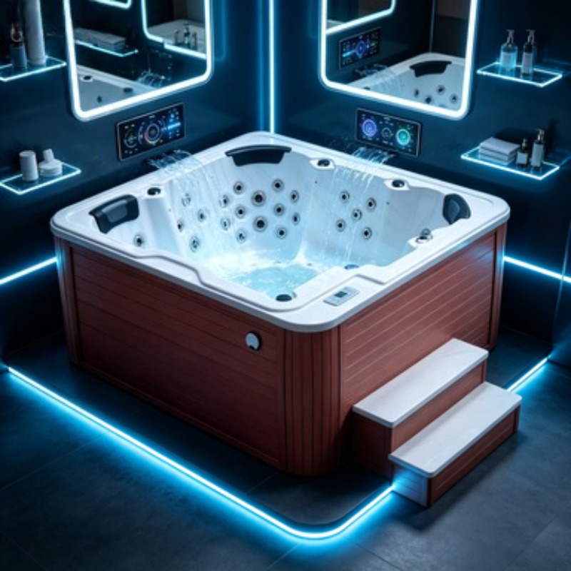 3인용 발보아 아크릴 월풀 스파 욕조 마사지 욕조 야외 - Home Bathroom Jacuzzi 리뷰 및 가격