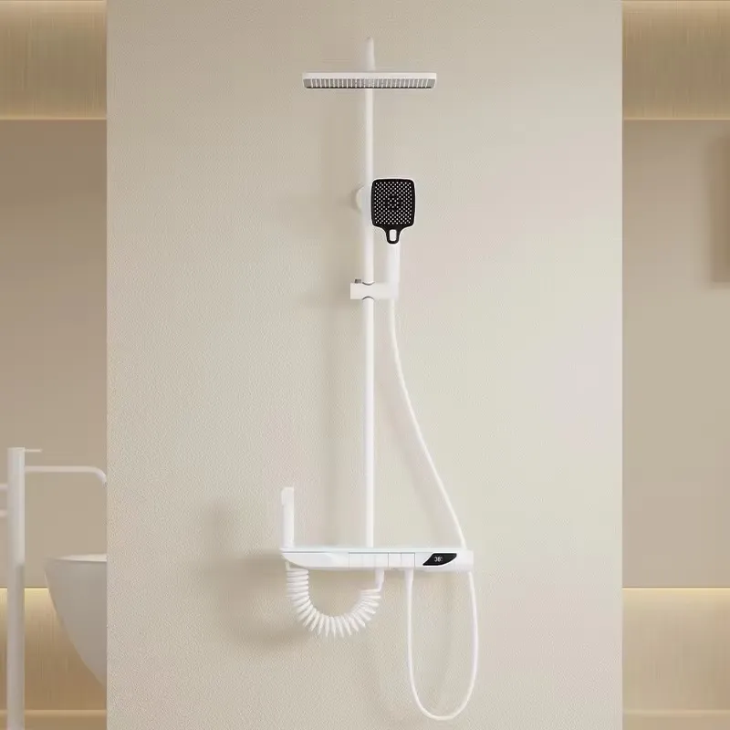 스마트 디지털 온도조절 샤워 세트 황동 피아노 키 욕실 - Home In Bathroom 리뷰 및 가격